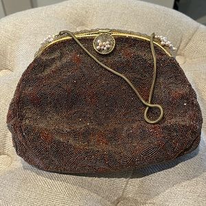 Vintage Fully Beaded Clutch Purse 1950s